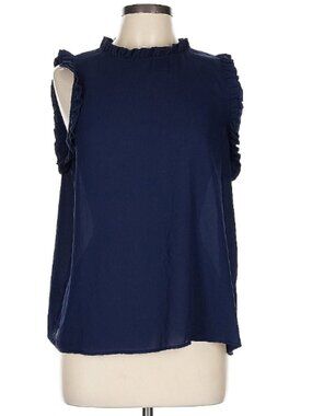 Blue Halogen Sleeveless Blouse L